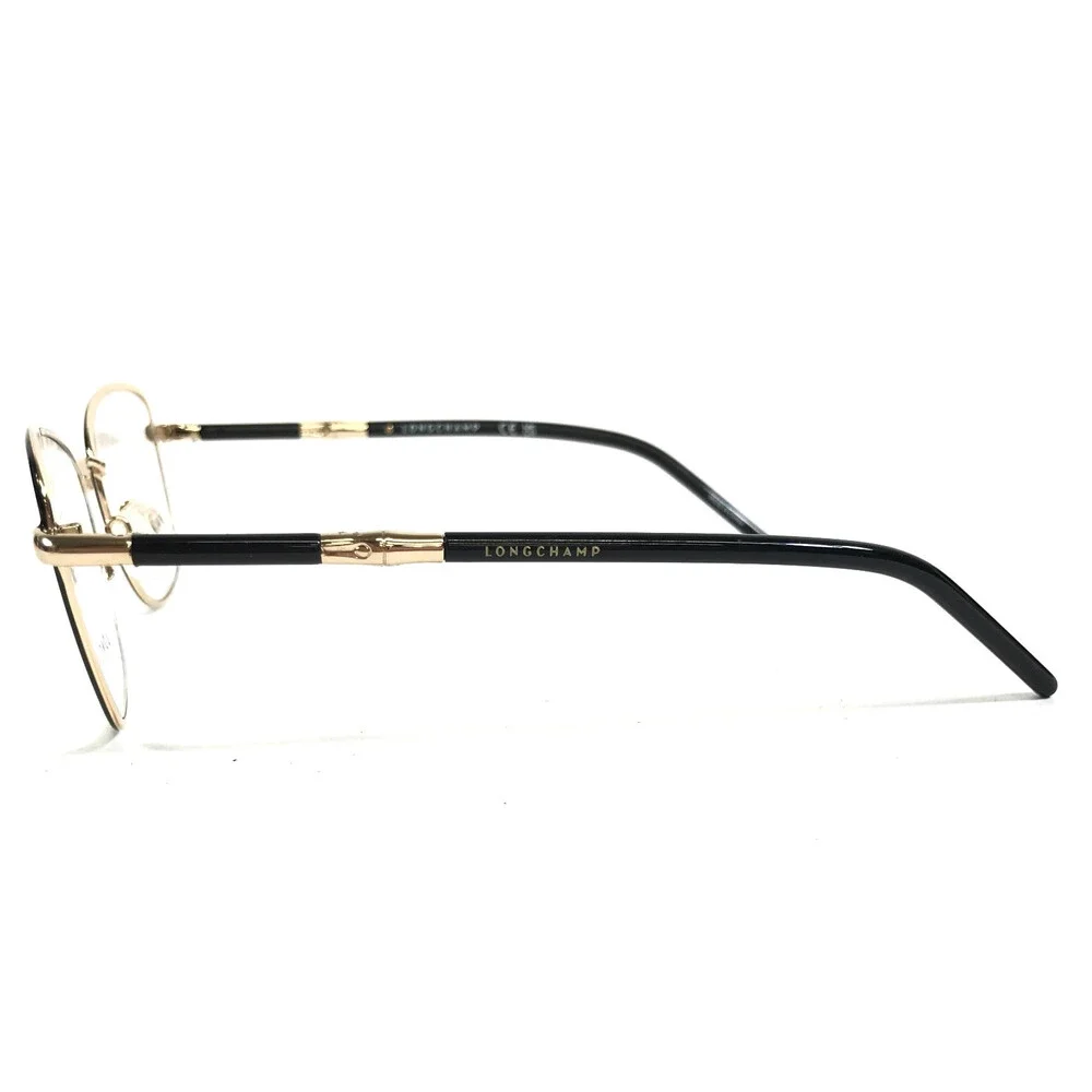 Longchamp Eyeglasses Frames LO2155 728 Black Gold Butterfly Wire Rim 53-18-140
